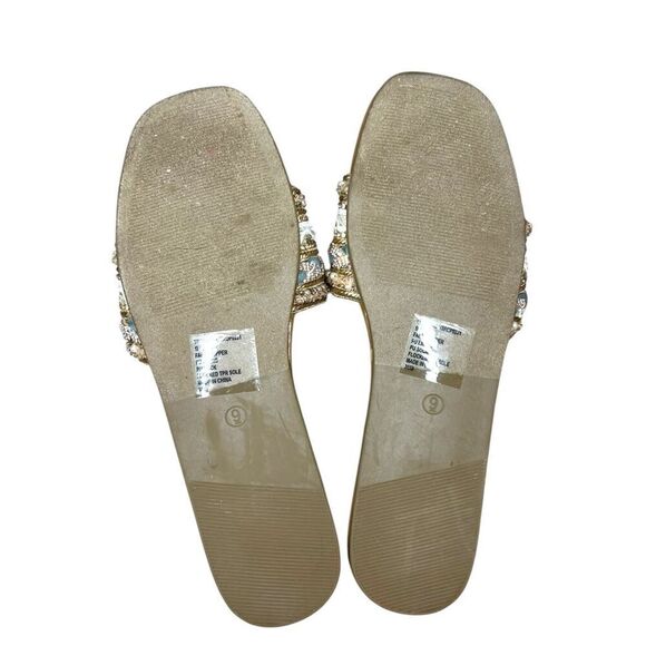 Madden Girl Women’s 9 Thread Slide Sandals Embellished NEW - Picture 5 of 6